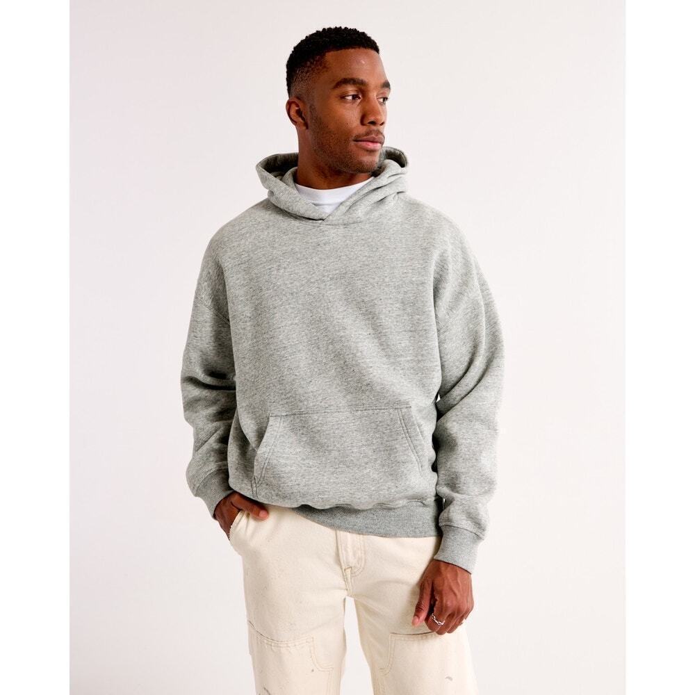 Abercrombie & Fitch Gray Hoodie - Premium Polished Basic Cozy Hoodie- Size Small